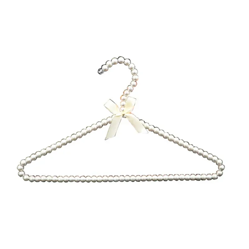 Beautiful Pearl Hanger for Clothes Bling Diamond Bow Garment Rack Belt Scarfs Hangers Girls Closet Racks Kids Hangers Organizer