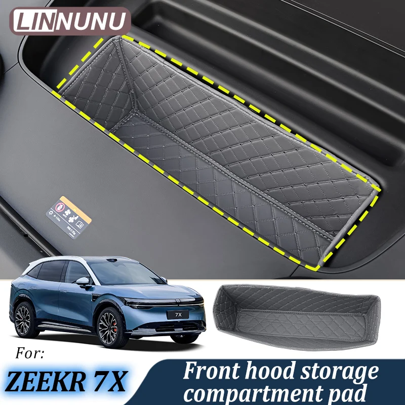 

Linnunu for Zeekr 7X 2025 Car Front Hood Storage Box Pad Luggage Leather Cushion Auto Interior Accessories Anti Abnormal Noise