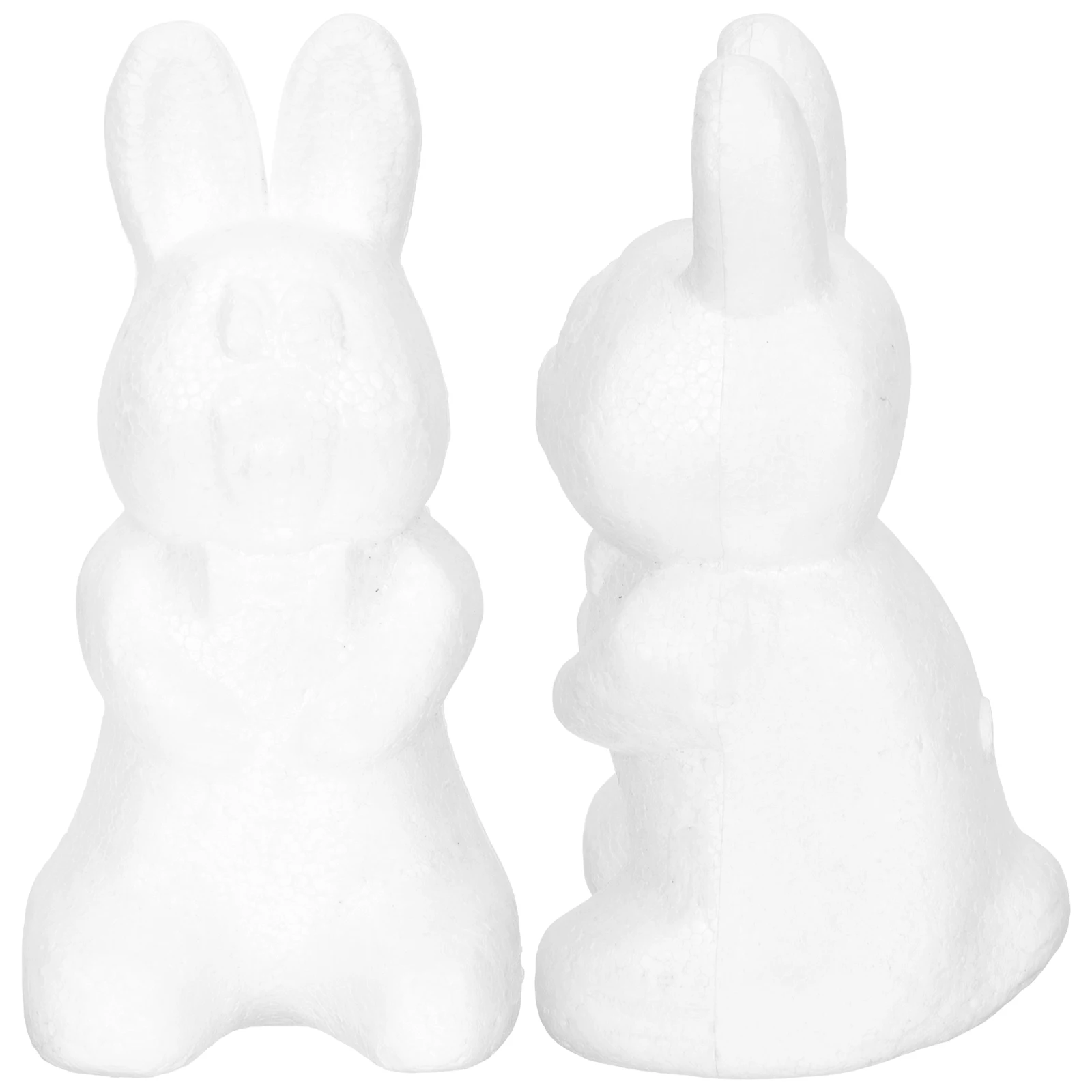 

2Pcs Foam Small Animals White Rabbit Craft DIY Bunny for Easter Party Decor Kids DIY Bunny Graffiti Ornament Unpainted