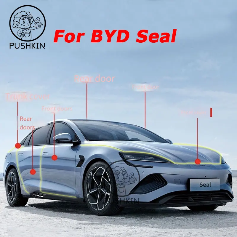 

For BYD SEAL ev 2023 2024 2025 Car Sealing Strip Door Engine Sound Insulation Dustproof Rubber Strip Interior Accessories