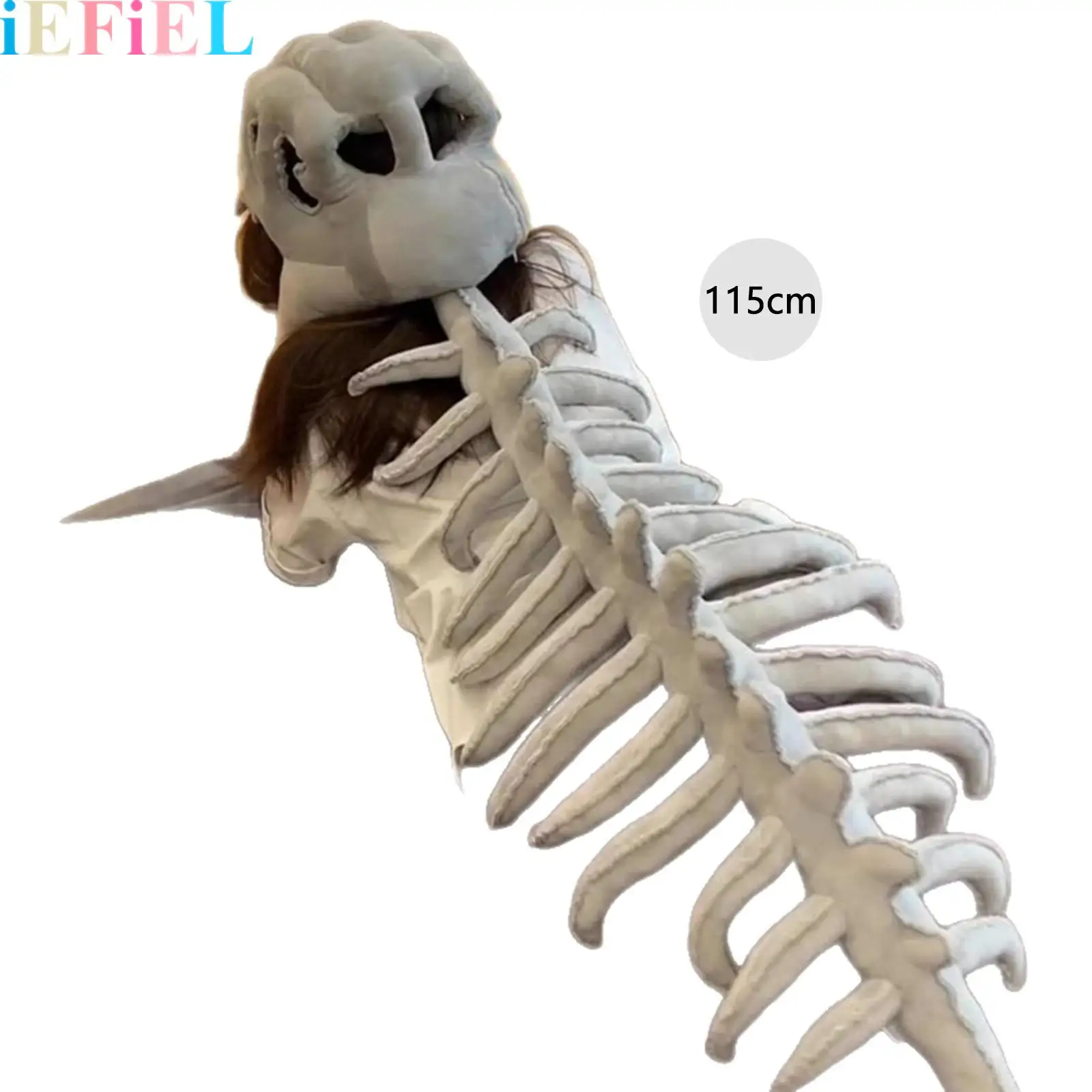 

Realistic Dinosaur Skeleton Costume Wearable Skeleton Plush Cosplay Dinosaur Skull Headpiece And Spine Costume