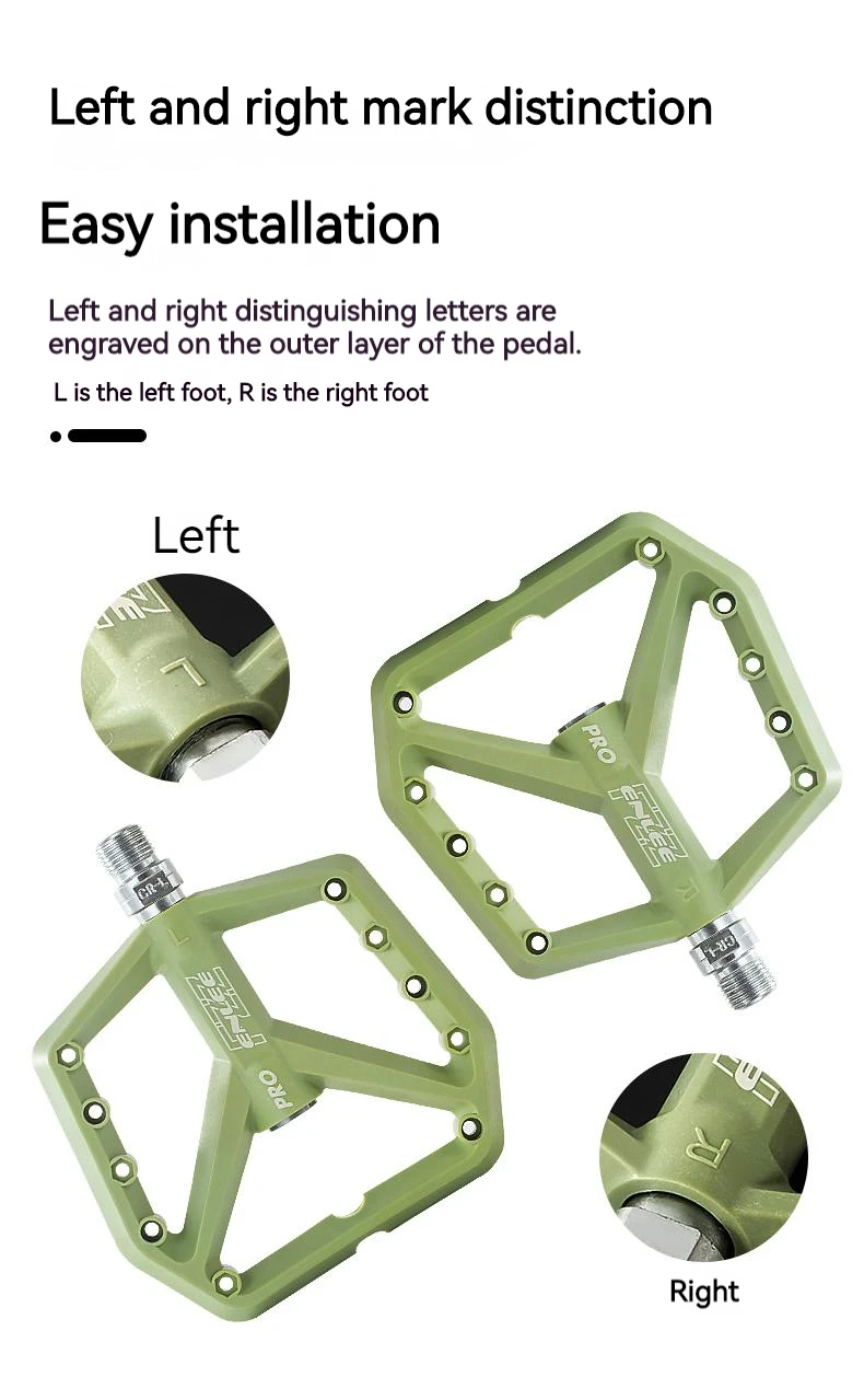 Enlee Mountainbike ultraleichtes Nylon pedal für Fahrrad pedal verbreitert ultraleichte Dichtung du Lager MTB Fahrrad pedale Zubehör – Detail 8