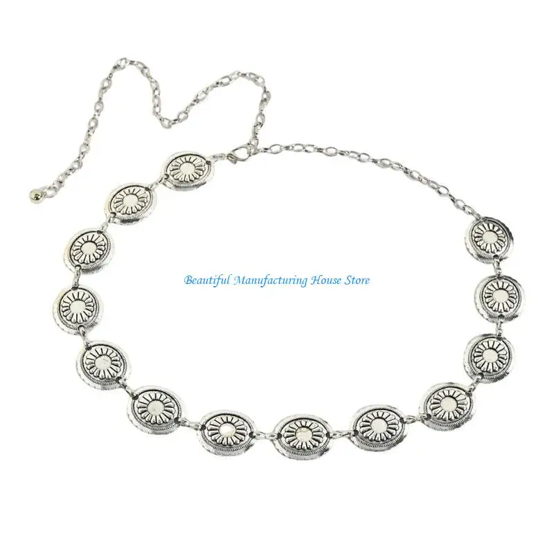 

E56A Turquoise Waist Chain Chain Belt Western Women Belly Chain For Dress