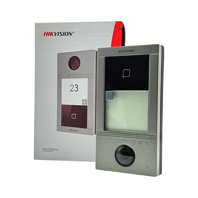 كاميرا Hikvision 2 ميجابكسل فيديو إنترفون محطة باب الفيلا قارئ بطاقات مدمج ثنائي الاتجاه PoE IK08 & IP65 DS-KV8113-WME1(C) #2