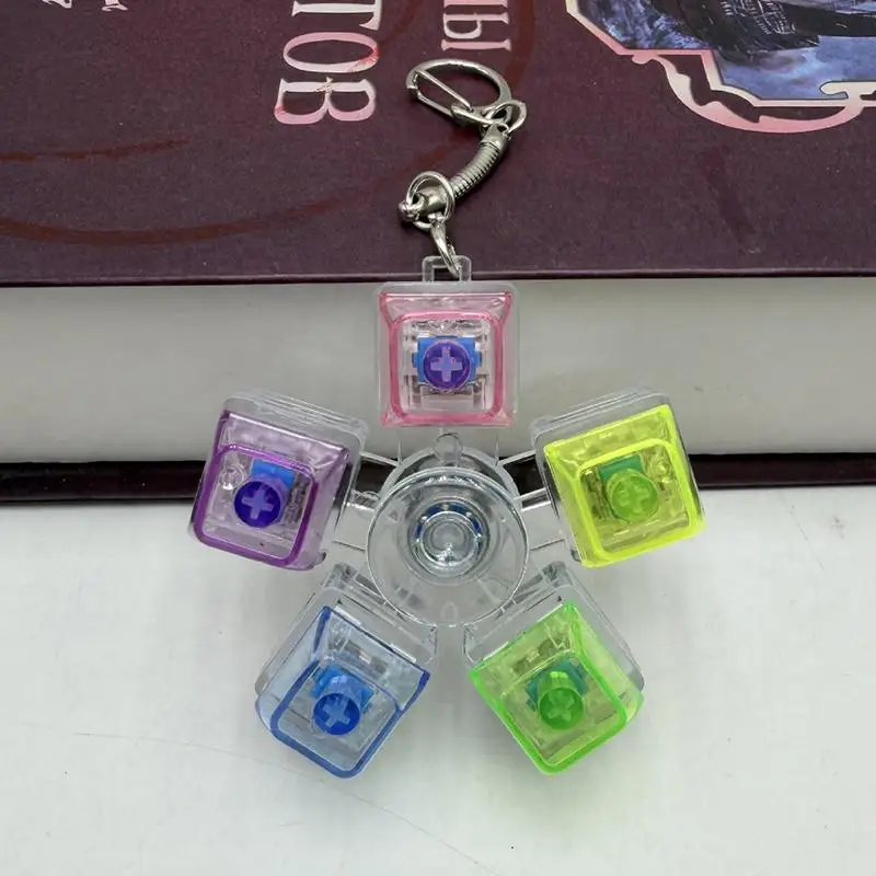 Keyboard Toys Stress Releasing Decompression Keychain Press The Keyboard Button Keychains for Bags Charm Pendants