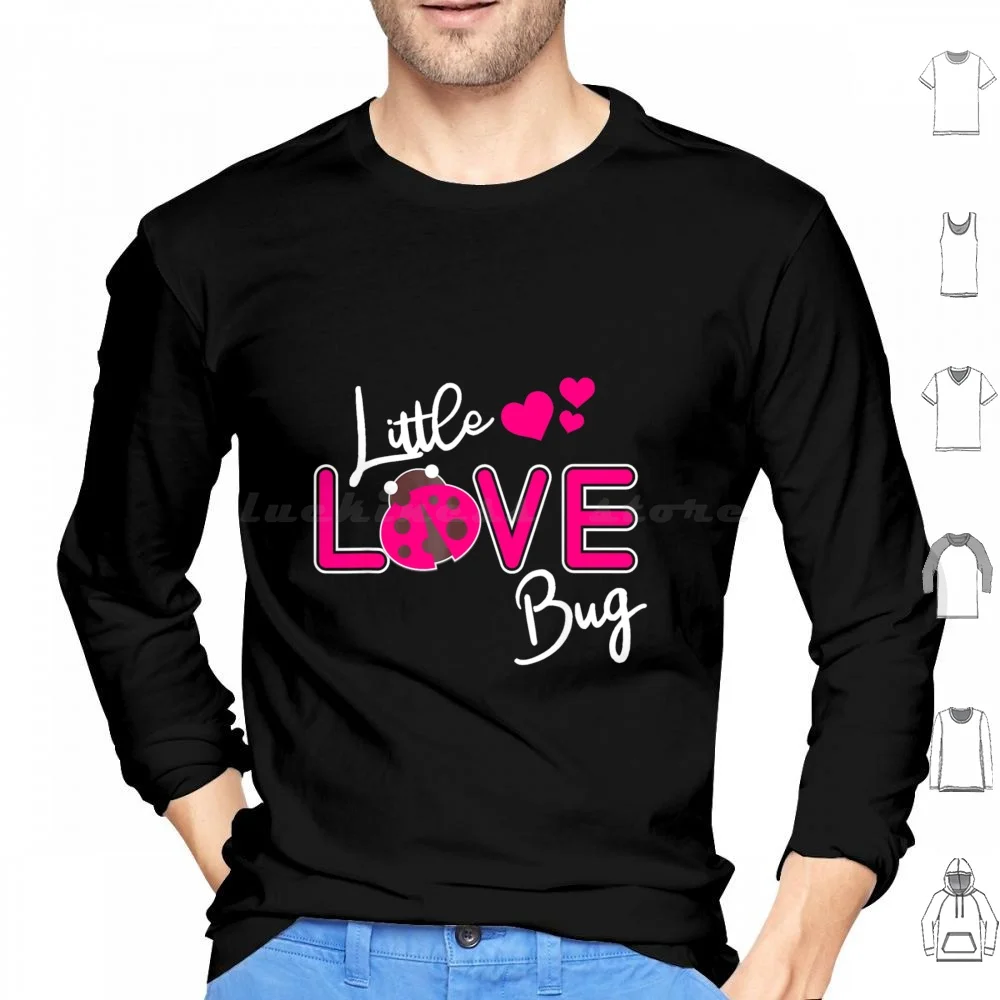 Little Love Bug Valentines Day Lady Bug Plaid V-Day Kids Hoodies Long Sleeve Littlelovebug Plaidvday Kidstee