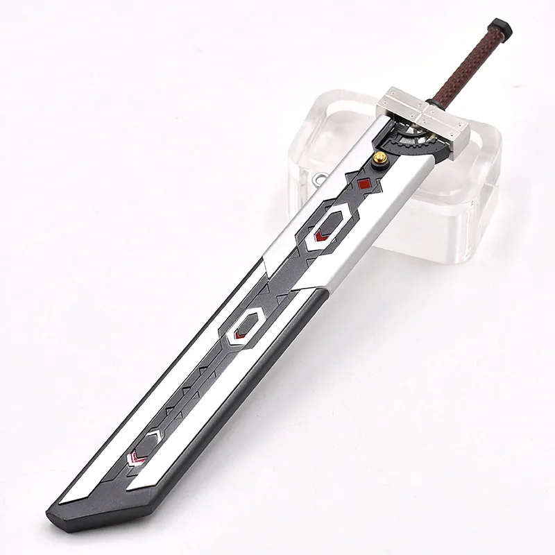 Fantasy Greatsword Keychain Weapons Models Katana Swords Pop-up Version with Scabbard Anime Peripheral Pendant Ornament boy gift