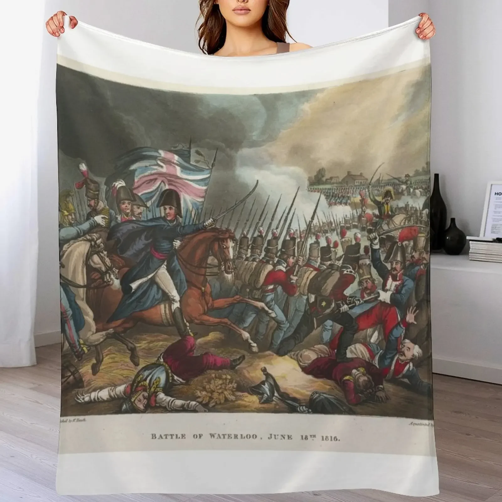 Cobertor The Battle of Waterloo, cobertor quente e confortável, presente para pais e amigos