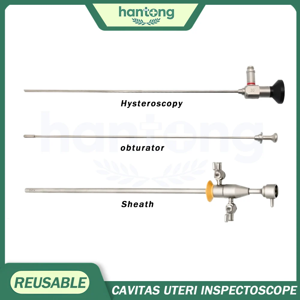 3mm/4mm 302mm Rigid Hysteroscope Medical Endoscope for Gynecology Inspection Cavitas Uteri inspectoscope Hysteroscopy Set
