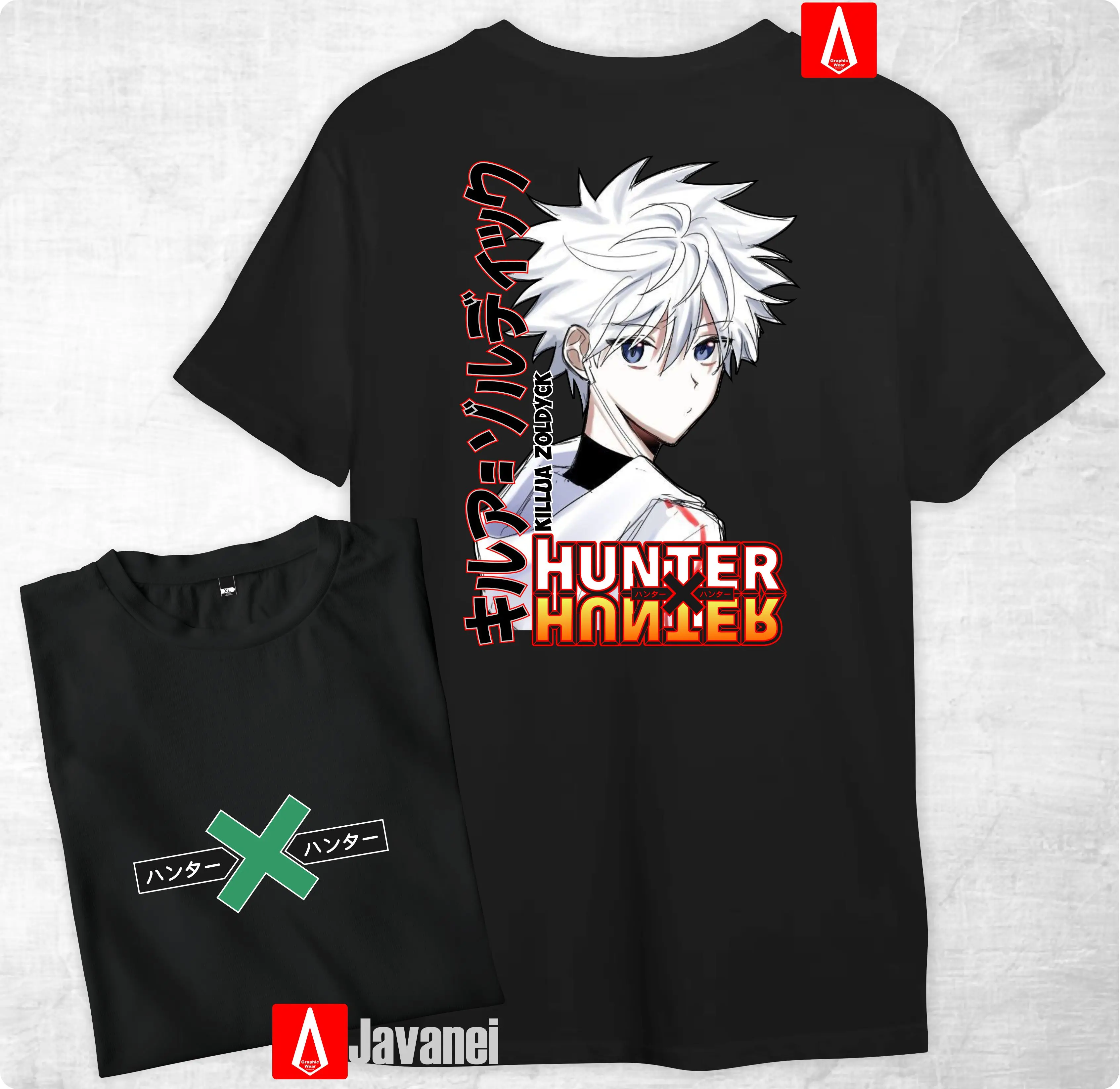 Anime Killua Zoldyck Hunter x hunter manga wibu japan distro cotton combed 30s javanei