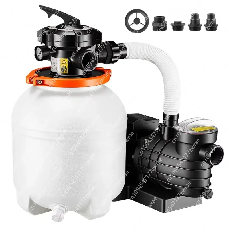 13-Inch Sand Filter Pump For Above Ground Pools 0.75 HP 3500 GPH With Pre-Assembled Core Leak For Swimming Pool Filtering