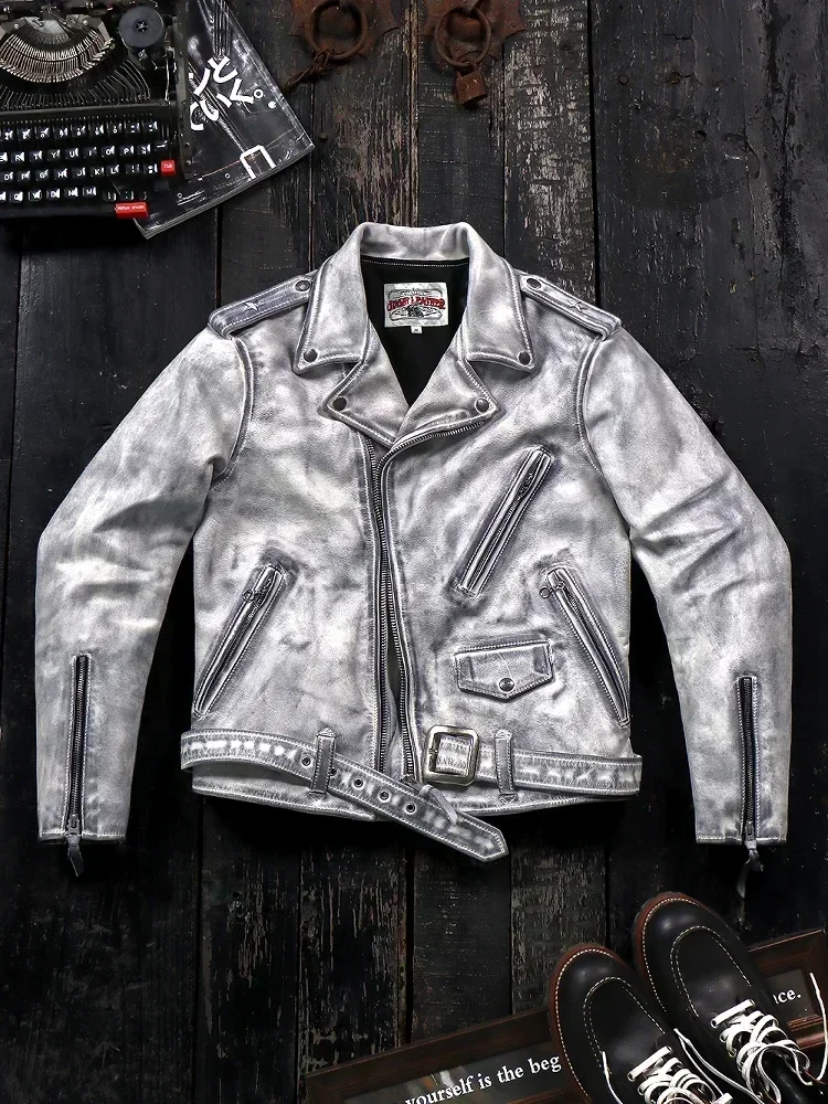 

Tailor Brando 1,4 мм, итальянская классическая мужская байкерская куртка из натуральной кожи растительного дубления, 613, винтажная байкерская куртка из натуральной кожи