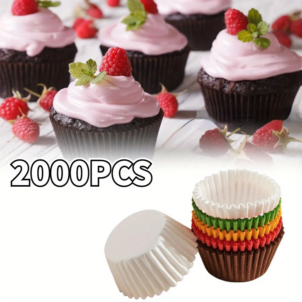 

2000PCS Silicone Mini Muffin Cupcake Moulds Disposable Greaseproof Baking Dessert Cup Cake Decorating Tool Wedding Party