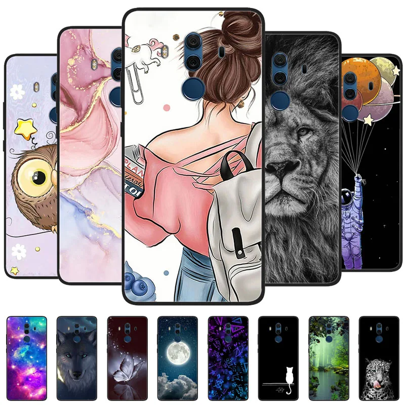 For Huawei Mate 10 Pro Mate9 Case Silicone Soft Mabrle TPU Black Bumper Funda For Huawei Mate 9 Pro Mate9 Cover Coque Mate10Pro