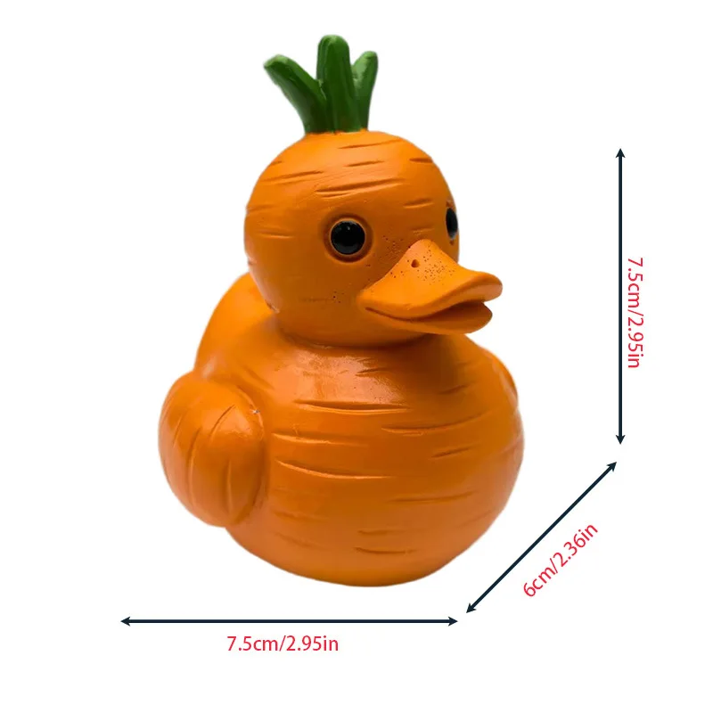 

Handmade Resin Duck Figurine Vegetable Design Cute Kitchen Decor Creative Home Ornament kitchen toys