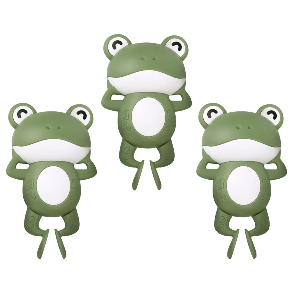 

3 Pcs Bath Toy Wind-up Frog Frogs Design Toys Clockwork Kids Educational Plaything Baby