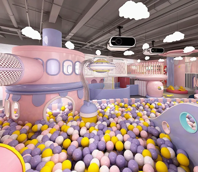 Small Indoor Naughty Castle  Playground Amusement Park Equipment Non-Inflatable