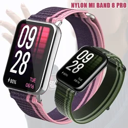 Original Nylon Strap for Xiaomi Mi Band 8 Pro Nylon Loop Bracelet Replacement Wristband for Miband 8 PRO Metal Buckle Watchband