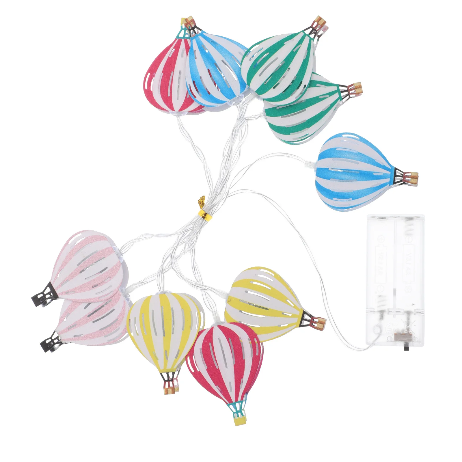 Globo de aire caliente LED cadena de luces operadas iluminación decorativa interior dormitorio boda fiesta sala colgante