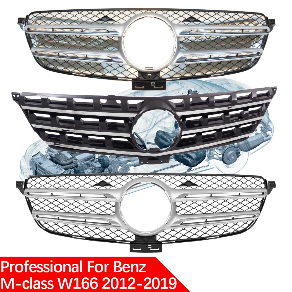 A1668880260 For Mercedes Benz M-class W166 GLE320 GLE350 ML400 ML300 2012-2019 car Front bumper grille camera grill Replacement