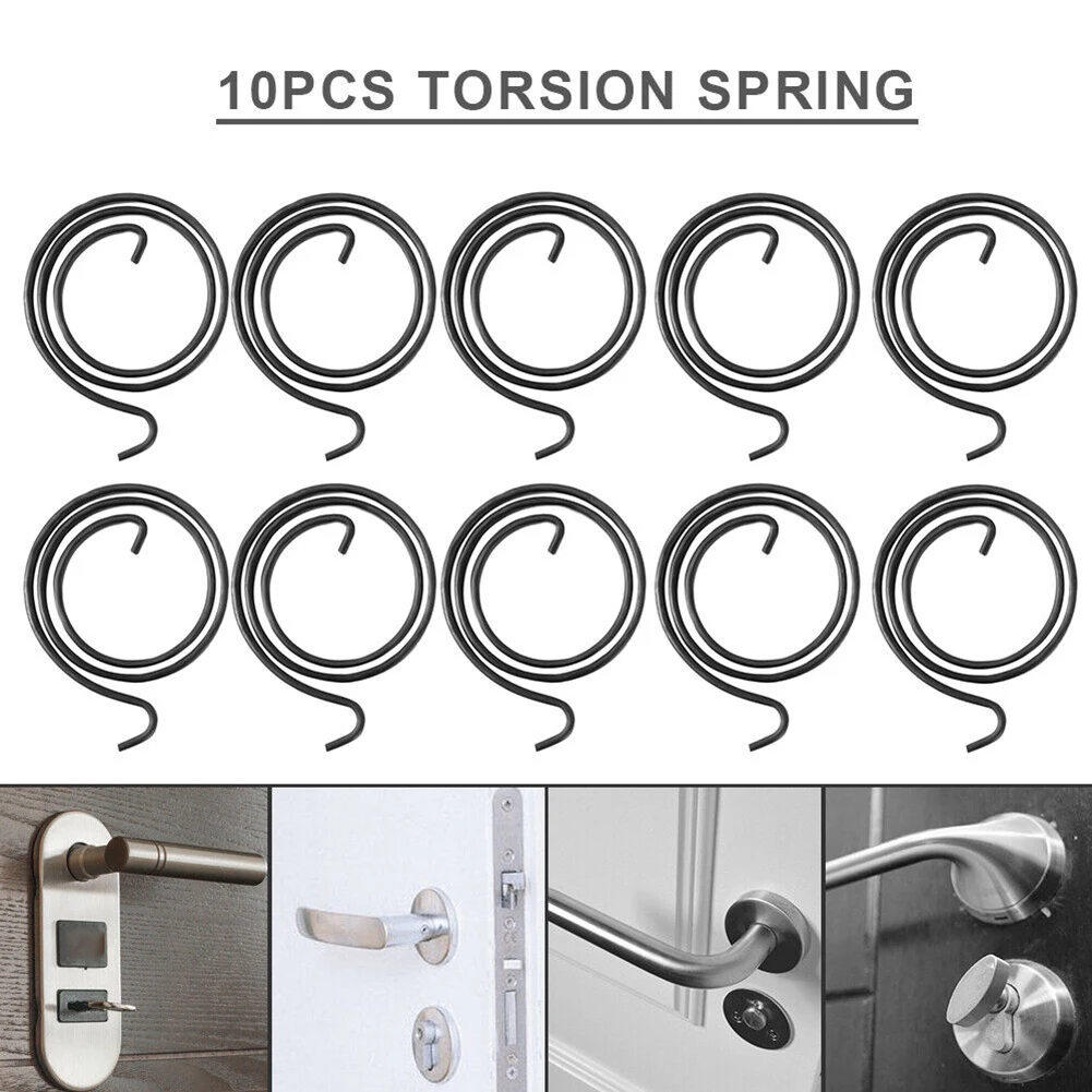 10Pcs Replacement Spring For Door Knob Handle Lever Latch Internal Coil Repair Spindle Lock Torsion Spring Flat Section Wire