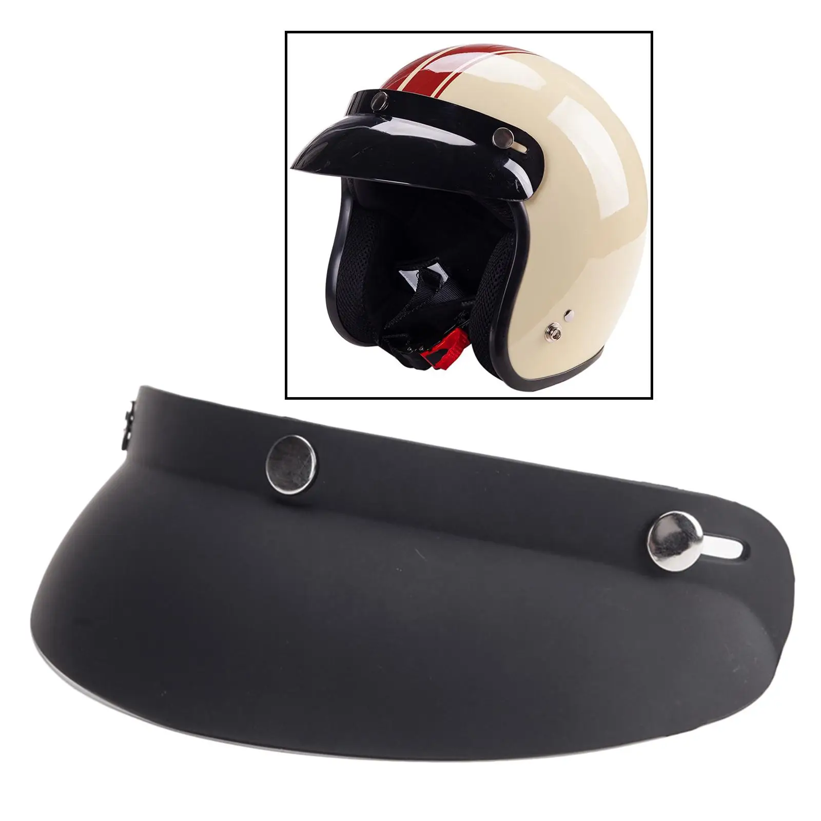 

Vintage Motorcycle Visor Peak High Durability Polycarbonate Bubble Shield for Motocross and Half Face Helmet Use