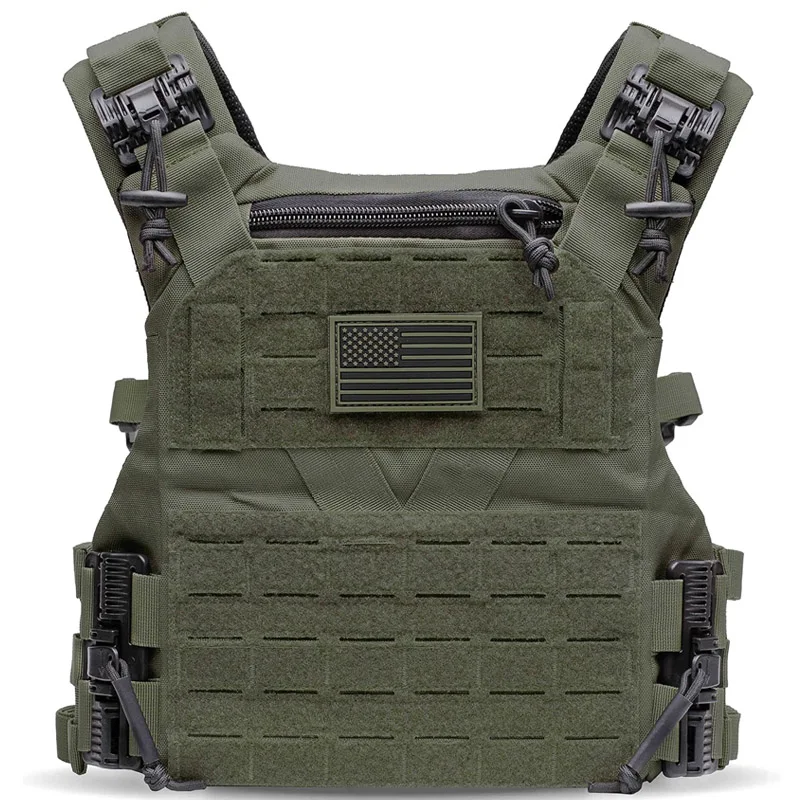 

Outdoor Quick Release Soft Armor Duty Polyester Security Lightweight Black Plate Carrier Yellow Minimal Bag Tactical Vest