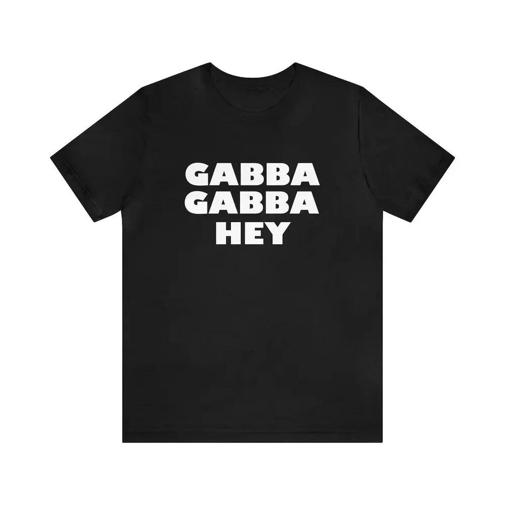 Camiseta Gabba Hey Punk Nueva York 70S Rock Clásico Pinhead And Roll Te Aceptamos Uno de Nosotros Freaks Gooble Gobble Scene