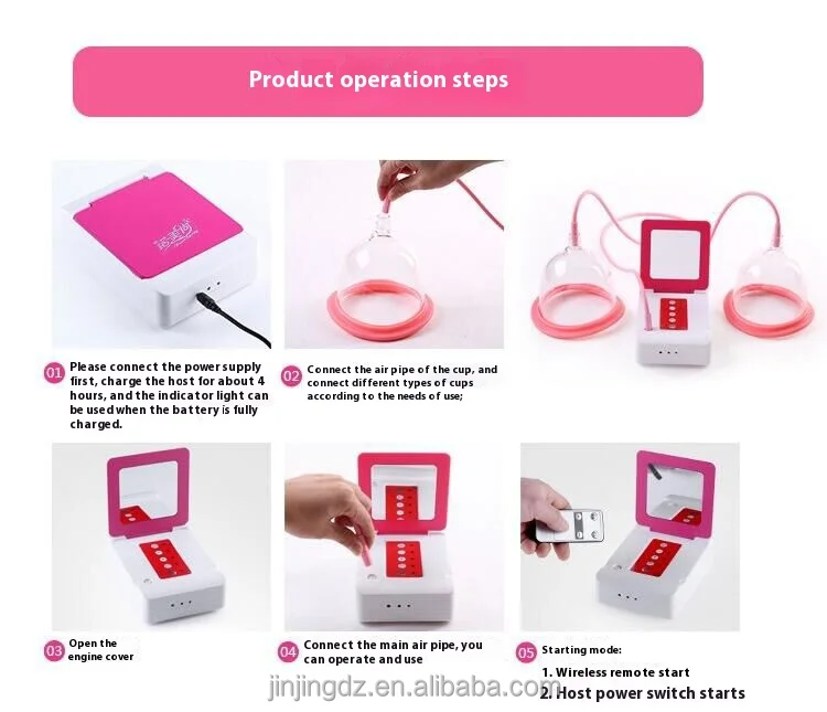 Professional Breast Enlargement Massage Machine Electric Beauty Breast Enhancer 2 Sizes Vacuum Chest Pump Design Suction 2 Cups