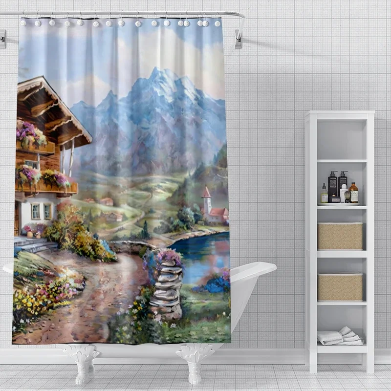 home shower curtains for bathroom Landscape animals waterproof fabric bathroom Curtains modern shower curtain 180x200 240x200