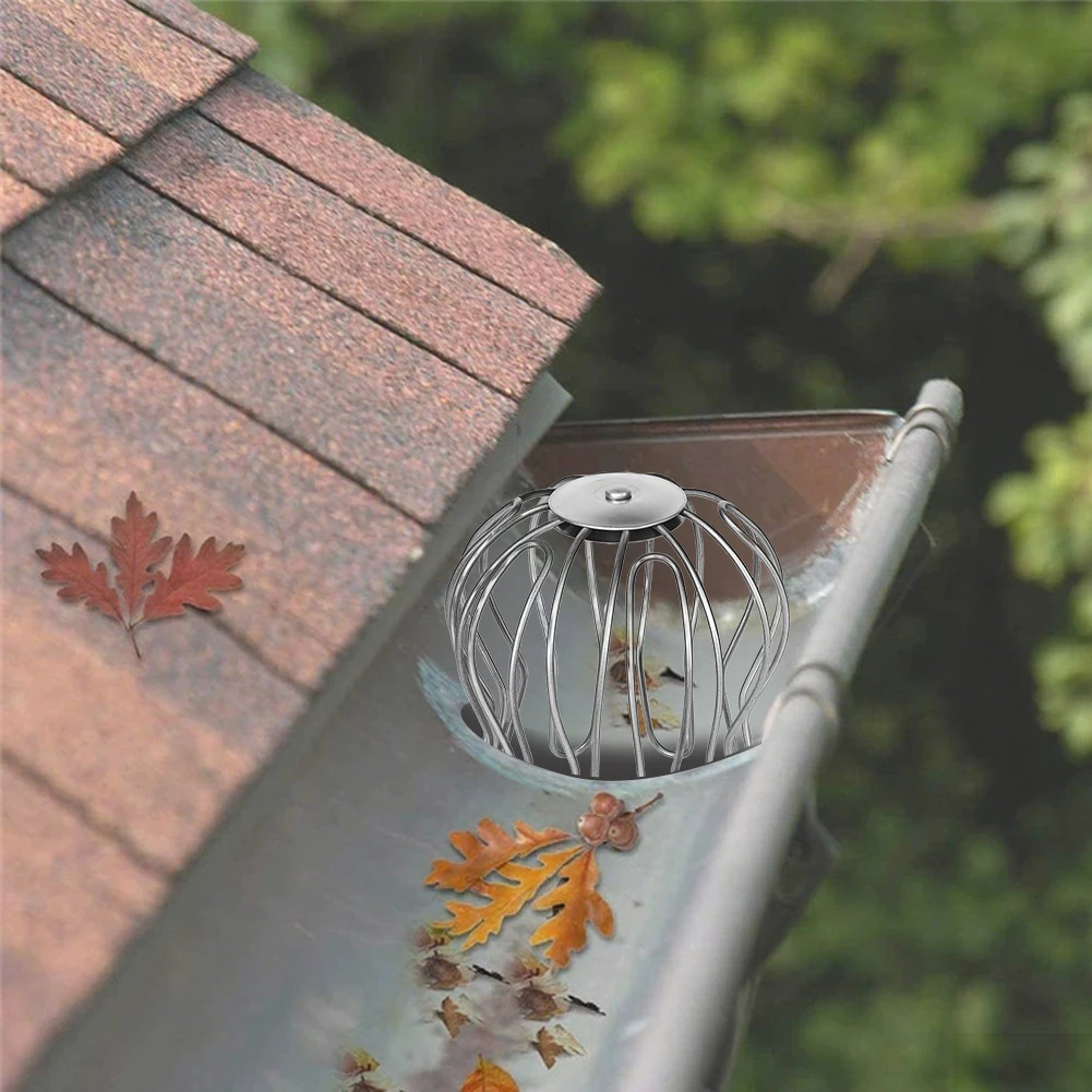 Серебряное сито для водосточной трубы, уловитель желоба из цинковой железной проволоки, регулируемый желоб, простая установка, изготовлен из цинковой железной проволоки
