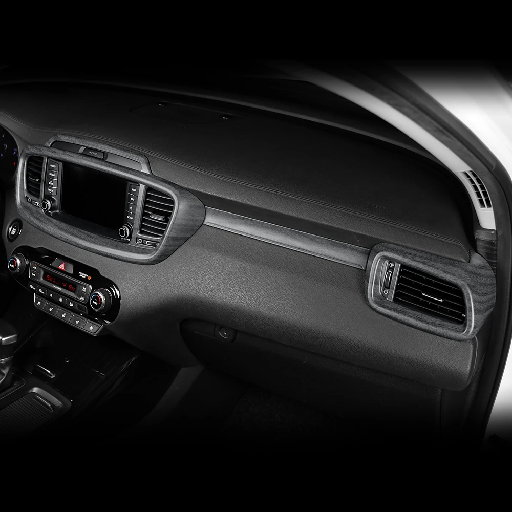 Für Kia Sorento 2014-2020 Carbon-Faser Mittelkonsole Lüftungsabdeckung Instrumententafel-Verkleidung Auto-Innendekor Zubehör LHD – Detail 33