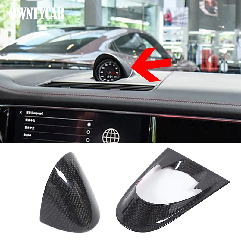 

Real Carbon Fiber For Porsche Panamera 2017-2023 Car Dashboard Gauge Pod Clock Trim Cover Add on Cover Car Interior Accessories