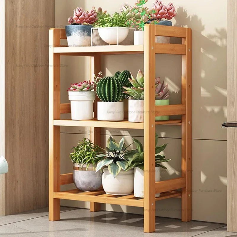 

Balcony Flower Shelf Plant Shelves Pot Holder Lean Against The Wall Wood Plant Shelves Put Decorative Furniture Portafiori FYPS