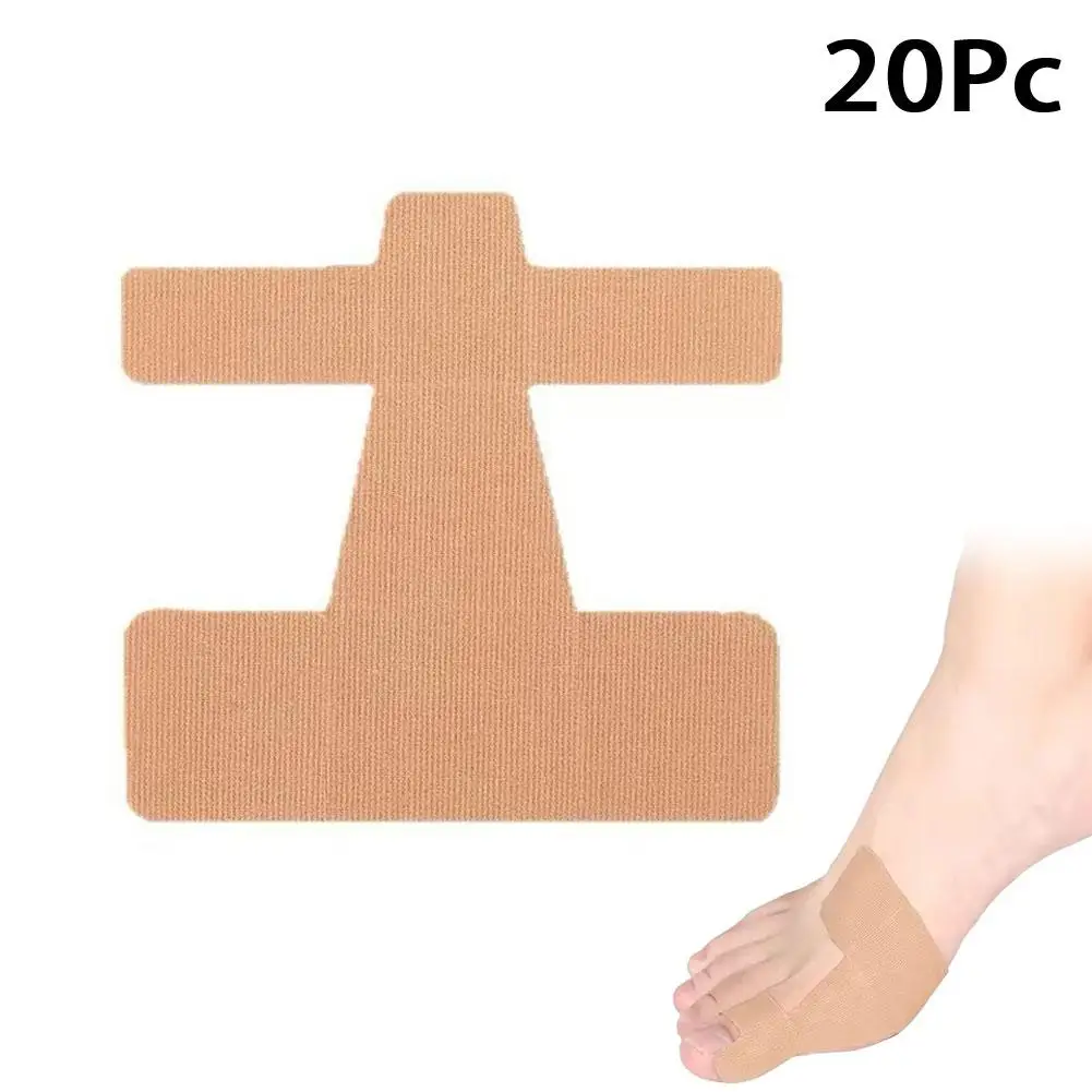 20pcs Bunion Corrector Toe Straightener Tape Breathable Foot Care Bandage Pain Relief Patches for Hallux Valgus Correction