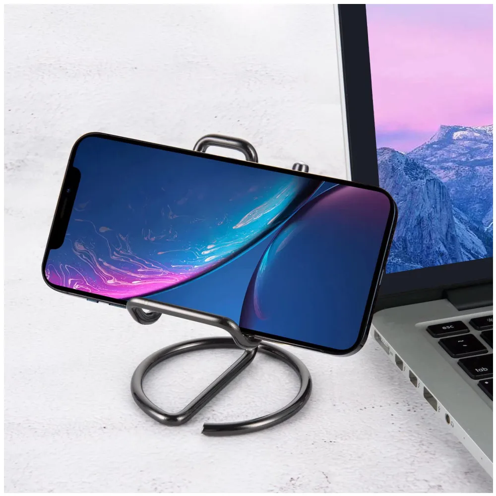 Holder Business Card Phone Pad Tablet Metal Practical Durable Sturdy Large Capacity Desk Office Card Collection Display Stand