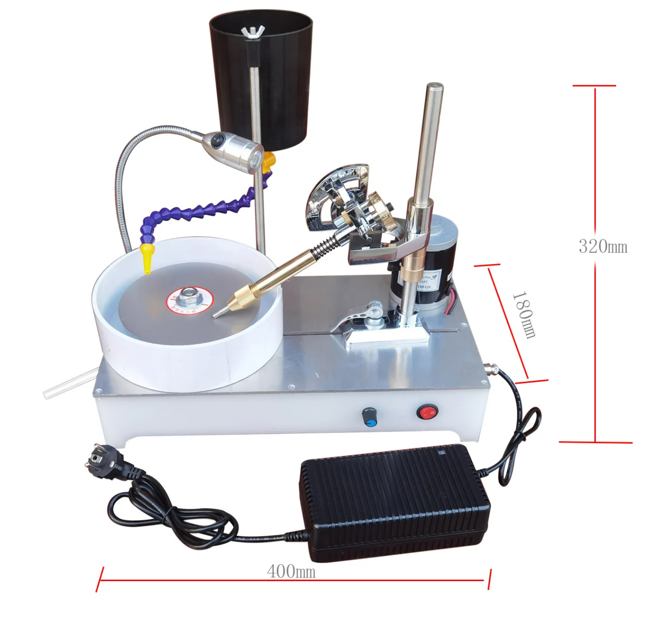آلة تلميع اليشم مناور الأحجار الكريمة مع عجلات شوكة تلميع زاوية ومقبض لصناعة المجوهرات #2