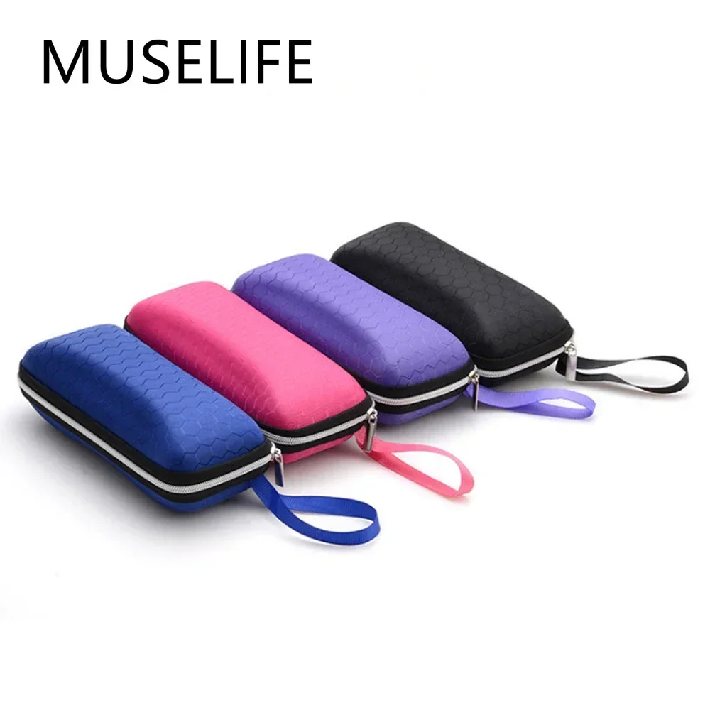 MUSELIFE Sunglasses Reading Glasses Carry Bag Hard Zipper Box Travel Pack Pouch Case New