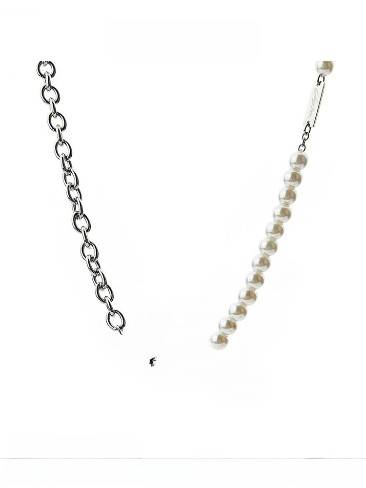 guukahero-pearl-patchwork-necklace-luxury-minimalist-high-end-feel-hip-hop-chill-vibe-heartbeat-chain-jewelry-accessory