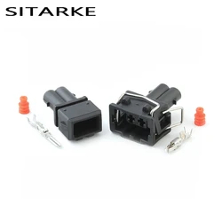 5 Sets Automotive Connector Sealed Female 2 Pin Male Female Car Analog for VAG Series 2.8mm 357972752 357972762