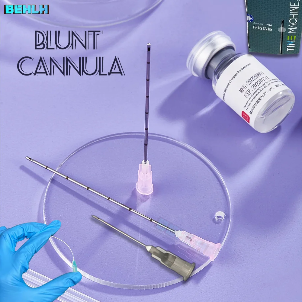 Factory disposable Blunt Tips cannula 14g 90mm 18G 100mm 25G 27G 30G Blunt Fine Canula beauty tool parts micro cannula