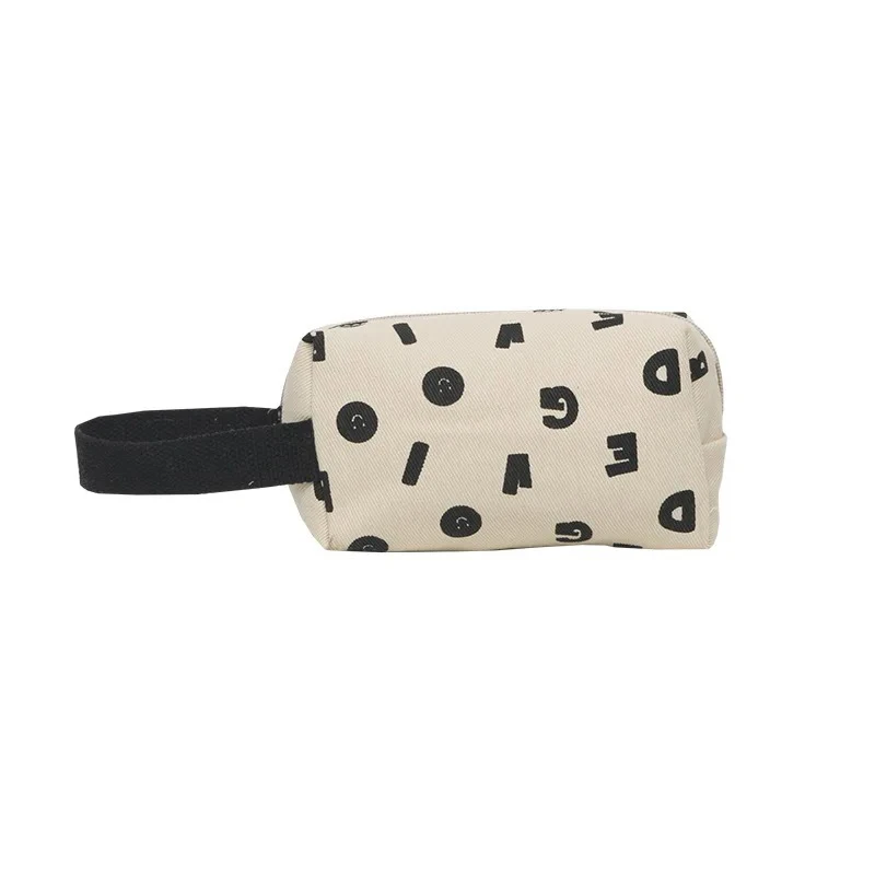 Buchstaben Drucken Frauen Leinwand Kosmetik Taschen Baumwolle Tuch Make-Up Tasche Tasche Kleine Handtasche Kupplung Reise Veranstalter Fall Für Mädchen – Detail 6