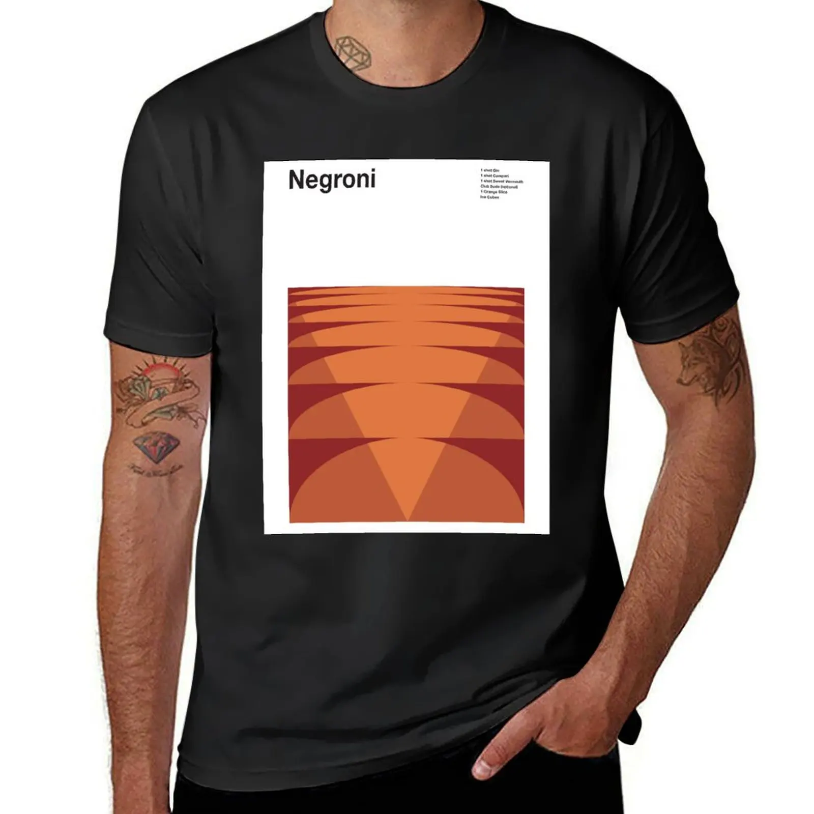 Negroni Cocktail Poster T-Shirt sublime tees graphics mens graphic t-shirts hip hop