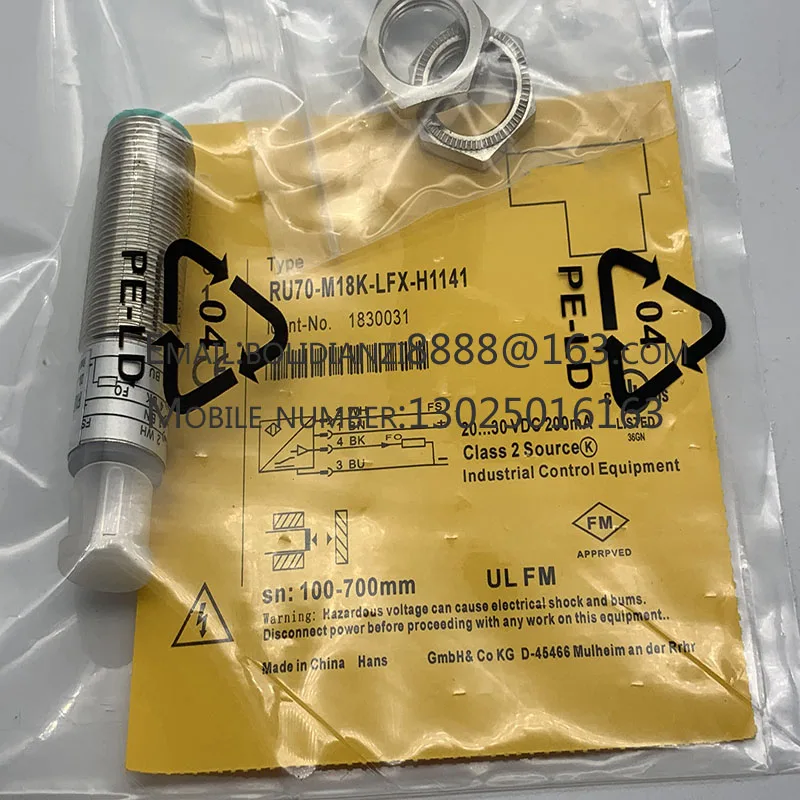 

New ultrasonic sensor RU70-M18K-LFX-H1141 in stock