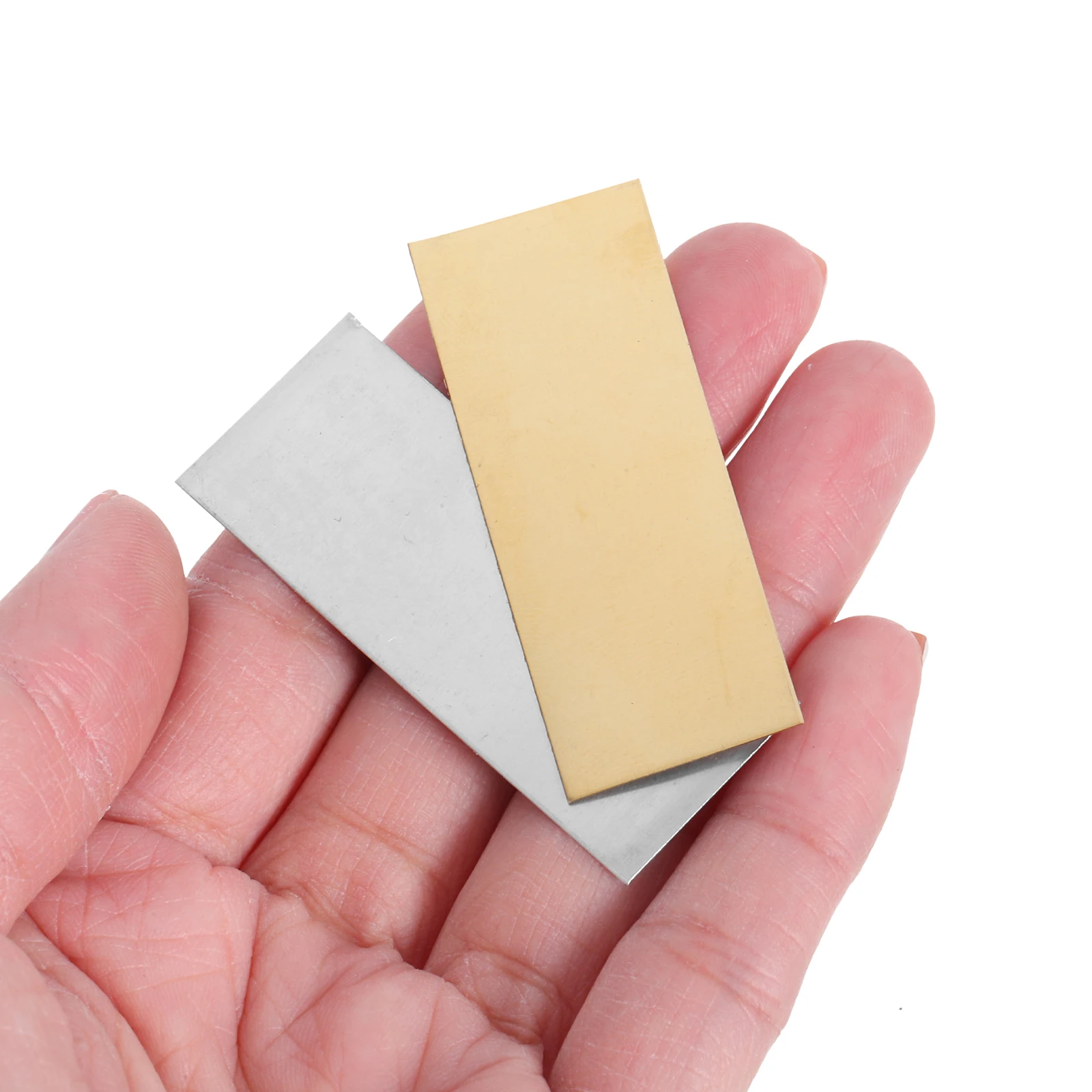 5 pares de hojas de Zinc, placas de cobre, 5x2cm, tiras de frutas DIY, ciencia, electrónica, bloques de construcción, ánodo de Zinc y cobre