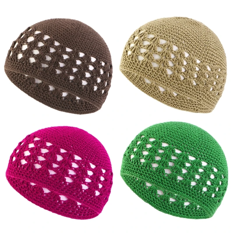 Handmade Winter Beanie Hat Knit Islamic Beanie Crochet Adult Church Pray Hat Dropshipping