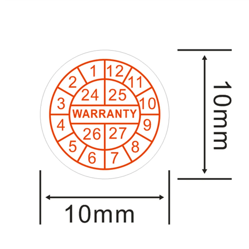 garantia void sticker se seal quebrado diametro 1cm etiqueta personalizada 1000 pcs lot 01