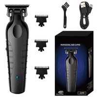 2299 Barber Cordless Hair Trimmer 0mm Zero Gapped Carving Clipper Detailer Professional Electric Finish Cutting Machine