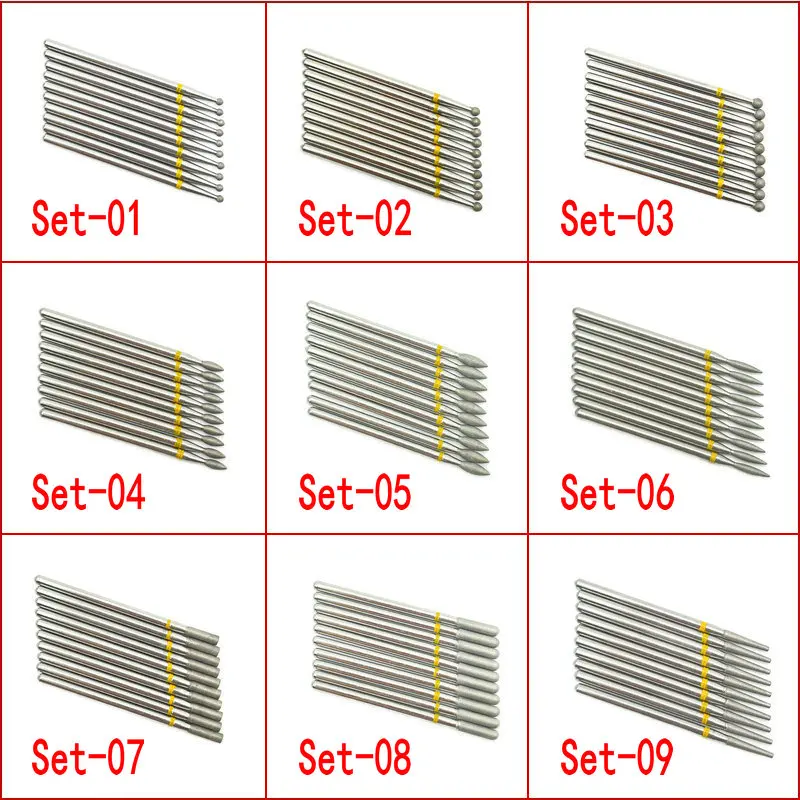 10pc Diamant Nagel Bohrer Häutchen Sauber Bit Set Fräsen Cutter für Maniküre Elektrische Cutter Bits Zubehör Toten Haut Entfernen werkzeug