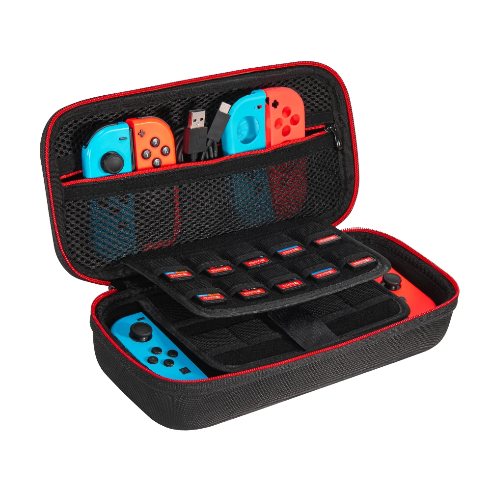 Switch Carrying Bag for NS Switch / Switch OLED Hard Protective Bag Can store 19 Game Cartridges Portable Game Accessories